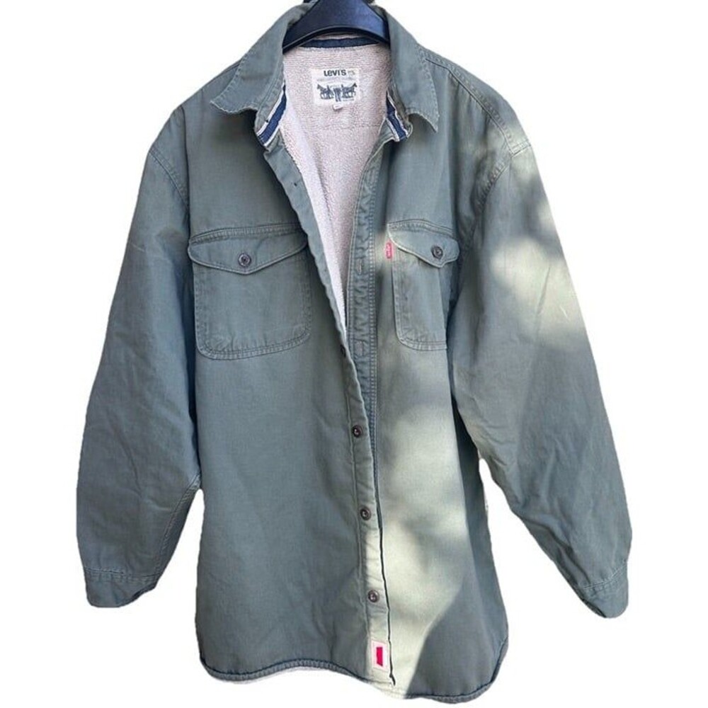 Levi's Sherpa Lined Button Front Shirt Jacket XL